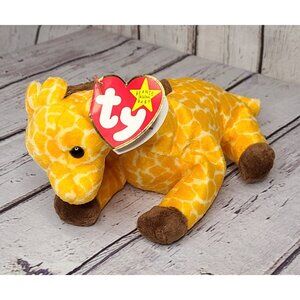 1995 Vintage Twigs Giraffe Beanie Baby, PVC Pellets, Tag Errors, Hants UK